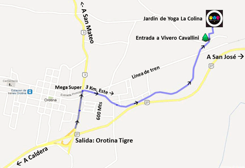 Ubicacion La Colina Jardin de Yoga